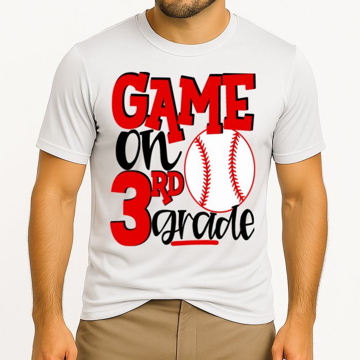 3rd Grade Baseball Player Boy 1st Day Of School Cooling Performance Crew T-Shirt