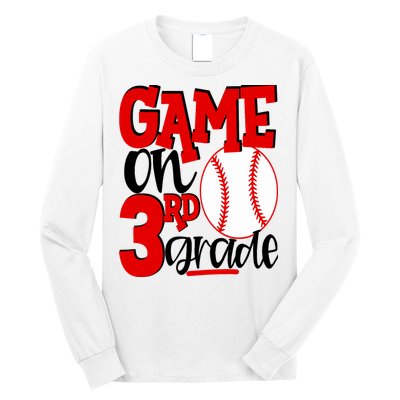 3rd Grade Baseball Player Boy 1st Day Of School Long Sleeve Shirt