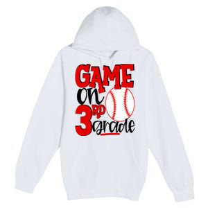 3rd Grade Baseball Player Boy 1st Day Of School Premium Pullover Hoodie