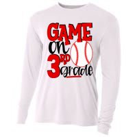 3rd Grade Baseball Player Boy 1st Day Of School Cooling Performance Long Sleeve Crew