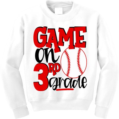 3rd Grade Baseball Player Boy 1st Day Of School Kids Sweatshirt