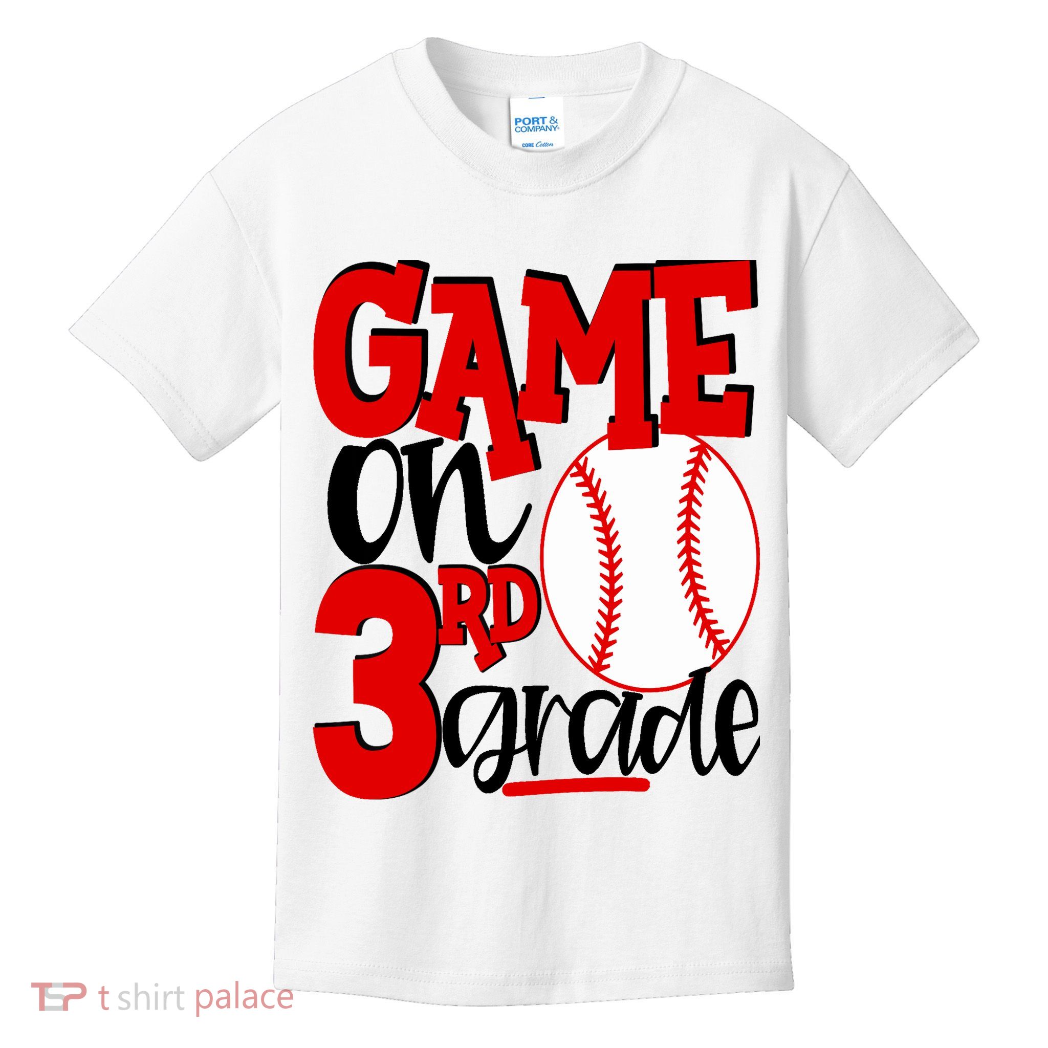3rd Grade Baseball Player Boy 1st Day Of School Kids T-Shirt