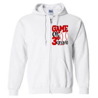 3rd Grade Baseball Player Boy 1st Day Of School Full Zip Hoodie