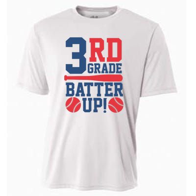 3rd Grade Back To School Third Grade Batter Up Baseball Gift Cooling Performance Crew T-Shirt