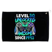 30th Gaming Birthday gift Level 30 Unlocked Awesome Video Game 1993 Birthday Grommeted Golf Towel