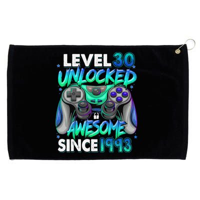 30th Gaming Birthday gift Level 30 Unlocked Awesome Video Game 1993 Birthday Grommeted Golf Towel