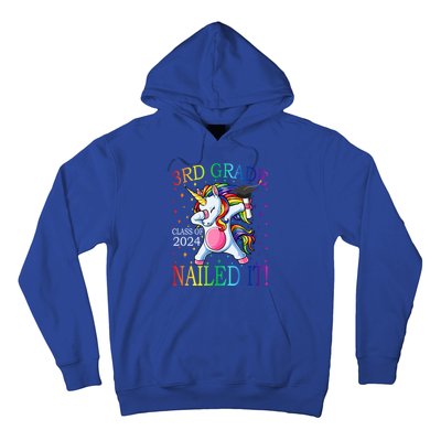 3Rd Grade Class Of 2024 Nailed It Unicorn Gift Hoodie