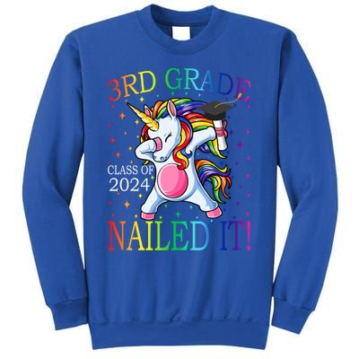 3Rd Grade Class Of 2024 Nailed It Unicorn Gift Sweatshirt