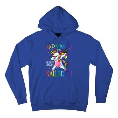 3Rd Grade Class Of 2024 Nailed It Unicorn Gift Tall Hoodie