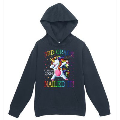 3Rd Grade Class Of 2024 Nailed It Unicorn Gift Urban Pullover Hoodie