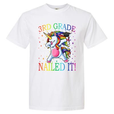 3Rd Grade Class Of 2024 Nailed It Unicorn Gift Garment-Dyed Heavyweight T-Shirt