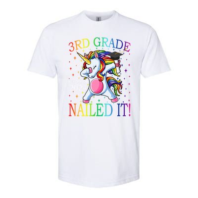 3Rd Grade Class Of 2024 Nailed It Unicorn Gift Softstyle CVC T-Shirt