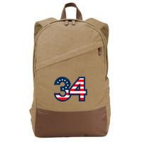34 Guilty Counts Trial Judge Usa Flag Cotton Canvas Backpack