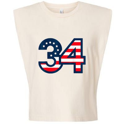 34 Guilty Counts Trial Judge Usa Flag Garment-Dyed Women's Muscle Tee