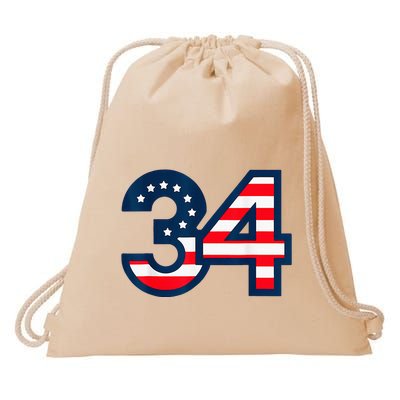 34 Guilty Counts Trial Judge Usa Flag Drawstring Bag
