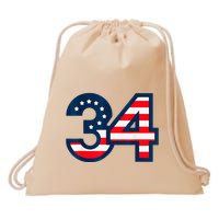 34 Guilty Counts Trial Judge Usa Flag Drawstring Bag