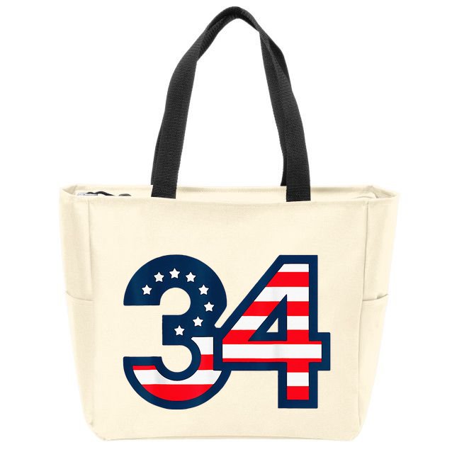 34 Guilty Counts Trial Judge Usa Flag Zip Tote Bag