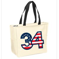 34 Guilty Counts Trial Judge Usa Flag Zip Tote Bag