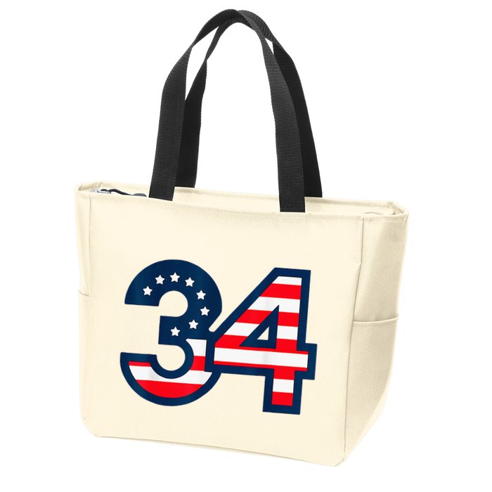 34 Guilty Counts Trial Judge Usa Flag Zip Tote Bag