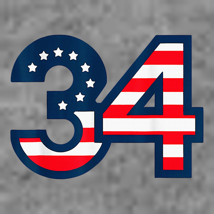 34 Guilty Counts Trial Judge Usa Flag Tall Sweatshirt