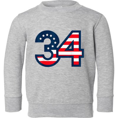 34 Guilty Counts Trial Judge Usa Flag Toddler Sweatshirt