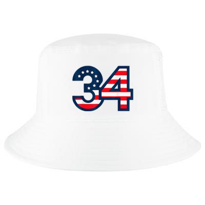 34 Guilty Counts Trial Judge Usa Flag Cool Comfort Performance Bucket Hat