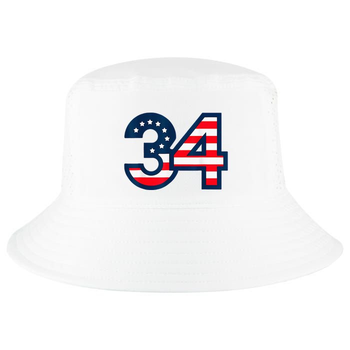 34 Guilty Counts Trial Judge Usa Flag Cool Comfort Performance Bucket Hat