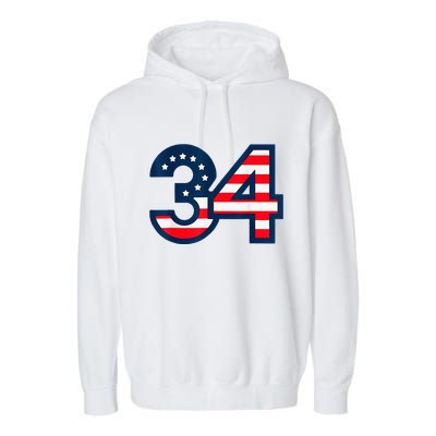 34 Guilty Counts Trial Judge Usa Flag Garment-Dyed Fleece Hoodie