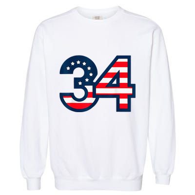 34 Guilty Counts Trial Judge Usa Flag Garment-Dyed Sweatshirt