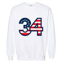 34 Guilty Counts Trial Judge Usa Flag Garment-Dyed Sweatshirt