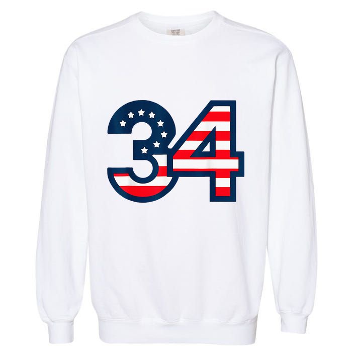 34 Guilty Counts Trial Judge Usa Flag Garment-Dyed Sweatshirt