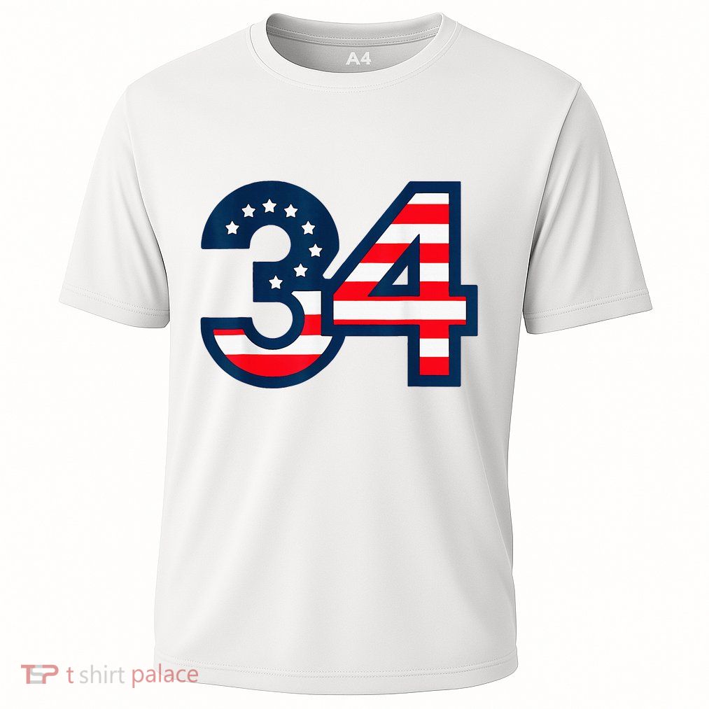 34 Guilty Counts Trial Judge Usa Flag Performance Shirt