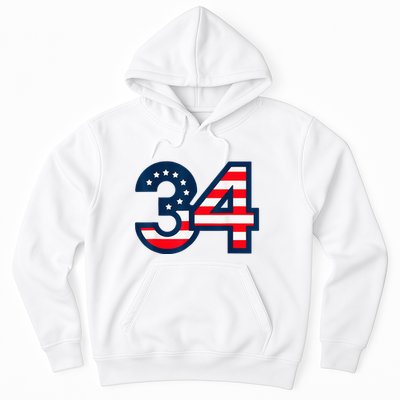 34 Guilty Counts Trial Judge Usa Flag Hoodie
