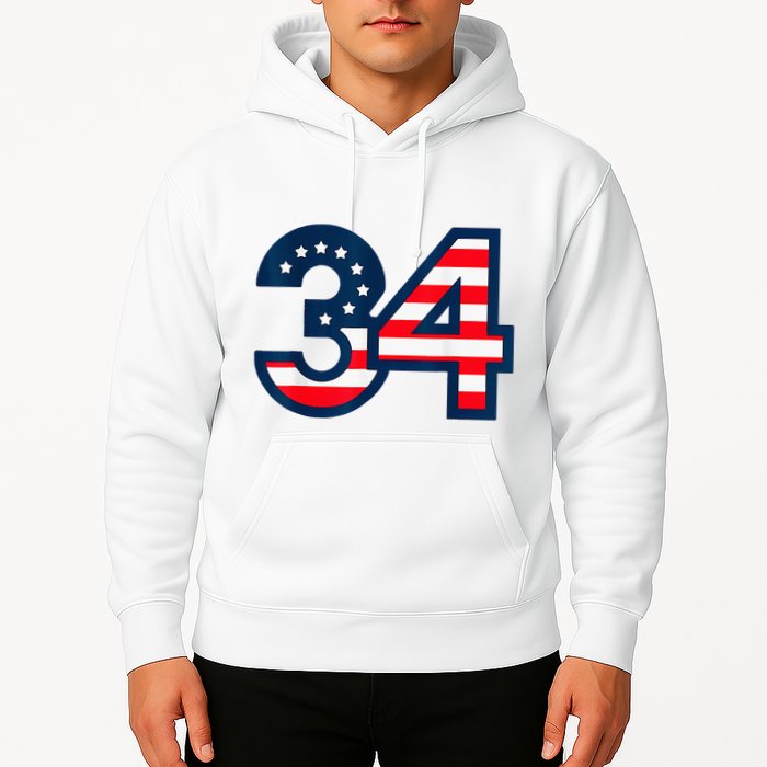 34 Guilty Counts Trial Judge Usa Flag Hoodie