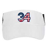 34 Guilty Counts Trial Judge Usa Flag Adult Drive Performance Visor