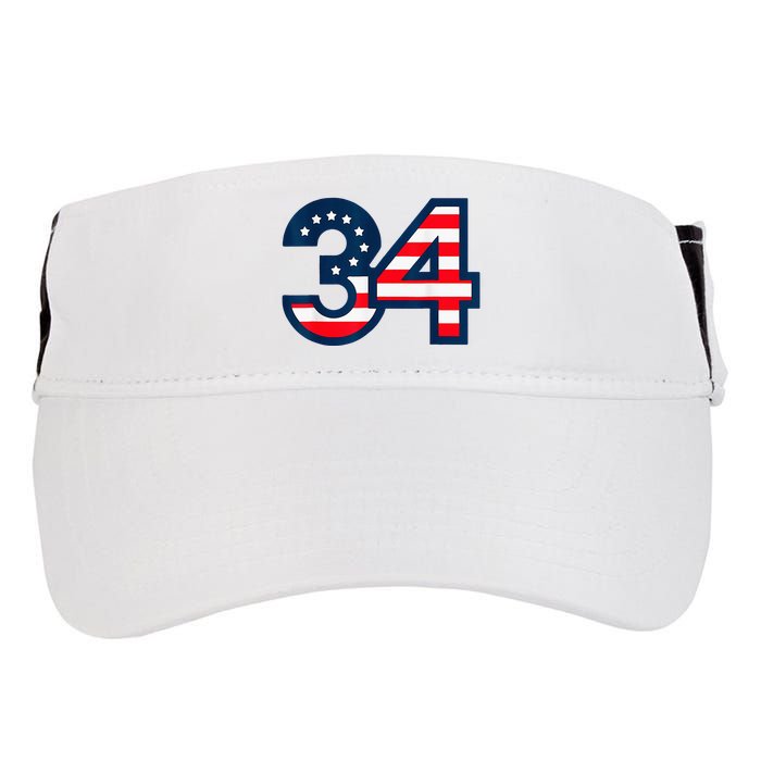 34 Guilty Counts Trial Judge Usa Flag Adult Drive Performance Visor