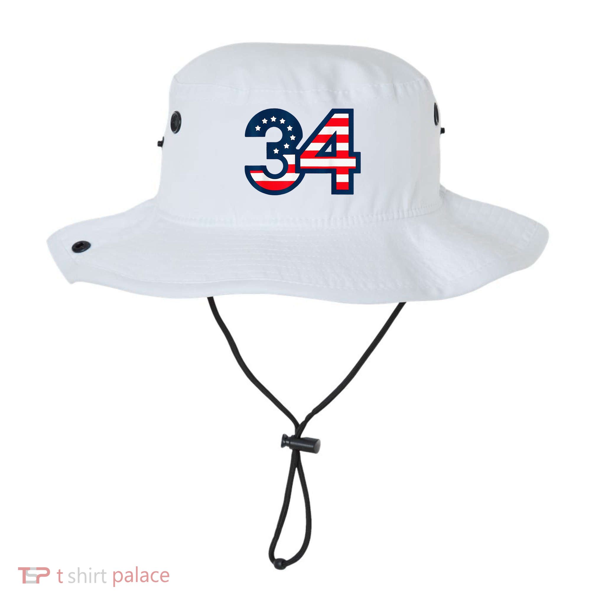 34 Guilty Counts Trial Judge Usa Flag Bucket Hat