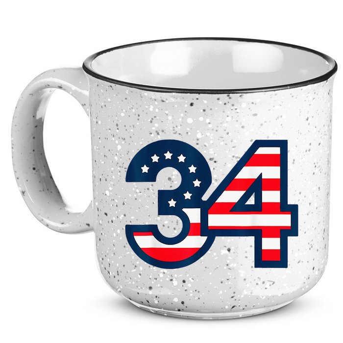34 Guilty Counts Trial Judge Usa Flag 15oz Campfire Ceramic Mug