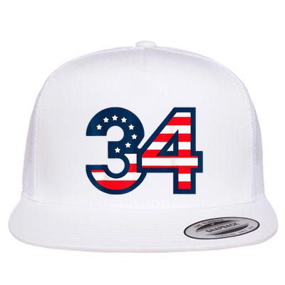 34 Guilty Counts Trial Judge Usa Flag Flatbill Hat