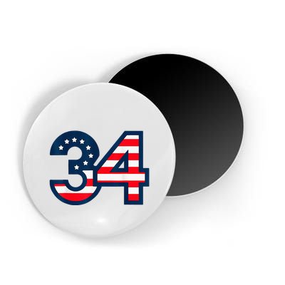 34 Guilty Counts Trial Judge Usa Flag Magnet