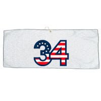 34 Guilty Counts Trial Judge Usa Flag Large Microfiber Waffle Golf Towel