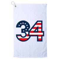 34 Guilty Counts Trial Judge Usa Flag Golf Towel