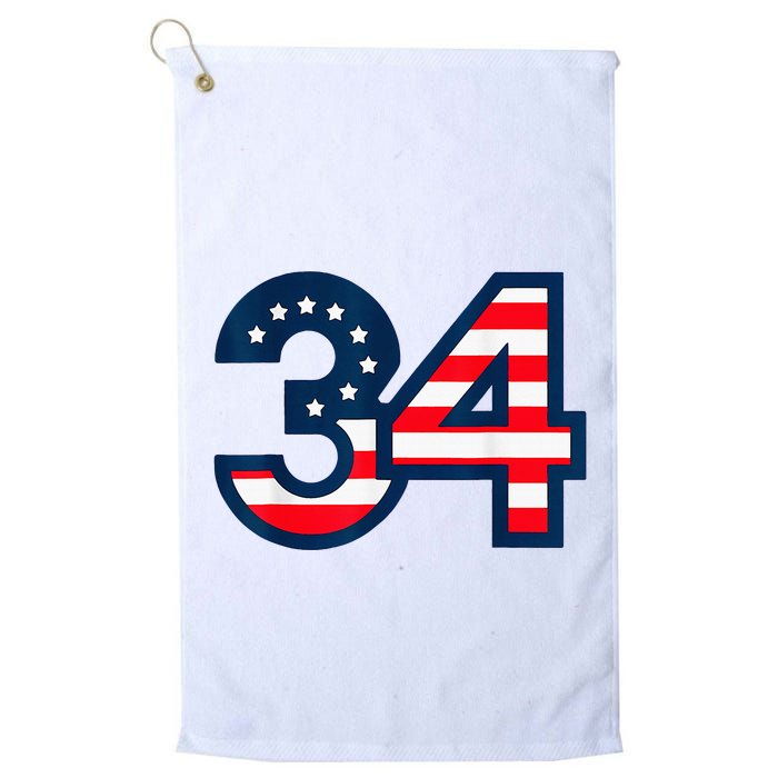 34 Guilty Counts Trial Judge Usa Flag Golf Towel