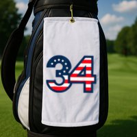 34 Guilty Counts Trial Judge Usa Flag Golf Towel