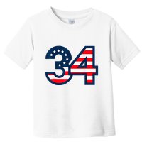 34 Guilty Counts Trial Judge Usa Flag Toddler T-Shirt