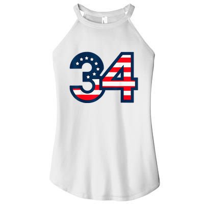 34 Guilty Counts Trial Judge Usa Flag Women's Perfect Tri Rocker Tank