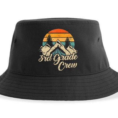 3rd Grade Crew back to school after camping trip love camp Sustainable Bucket Hat