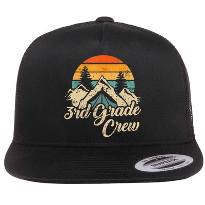 3rd Grade Crew back to school after camping trip love camp Flat Bill Trucker Hat