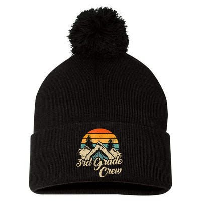 3rd Grade Crew back to school after camping trip love camp Pom Pom 12in Knit Beanie