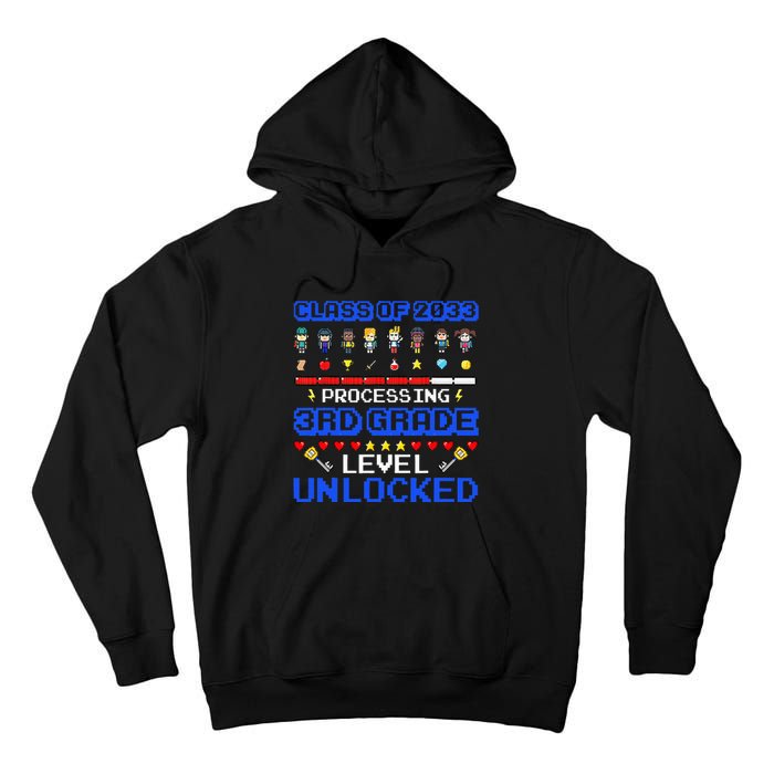 3rd Grade First Day Of School Class Of 2033 Video Games Tall Hoodie